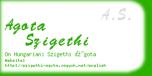 agota szigethi business card